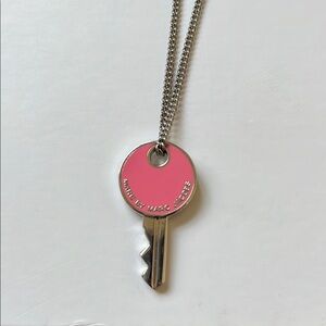Marc Jacobs Pink and Silver Key Necklace